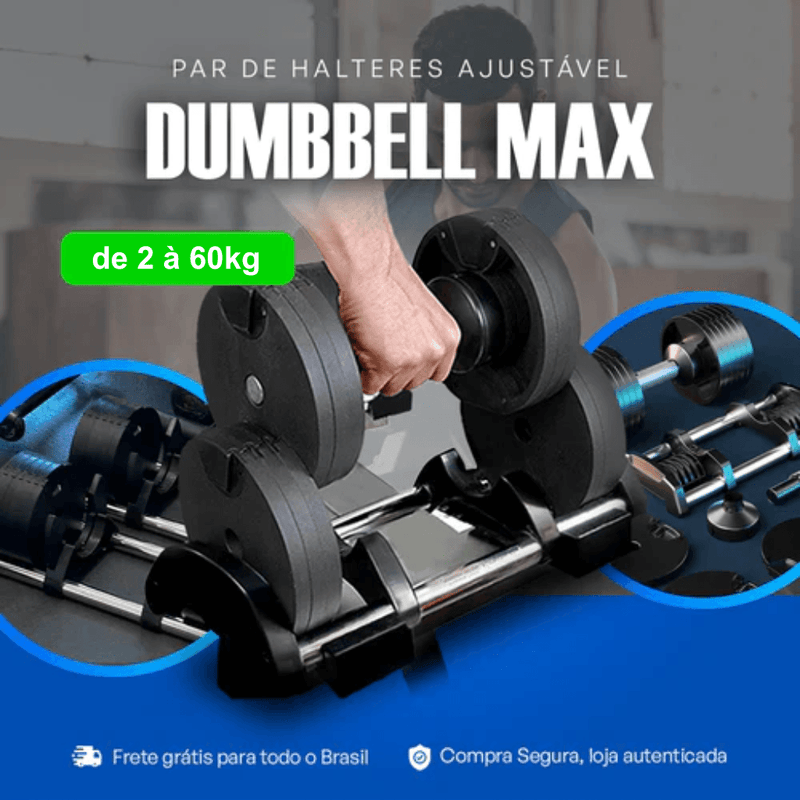 Par de Halteres Ajustável - Dumbbell Max™